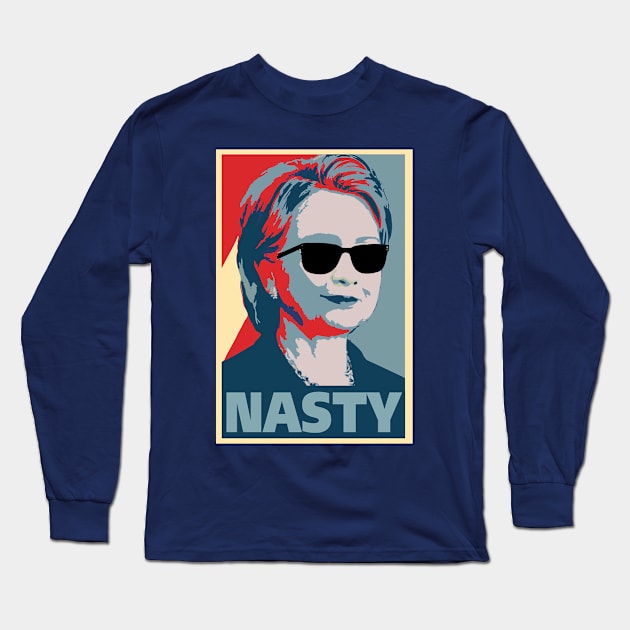 A Nasty Woman Vote Nasty Long Sleeve T-Shirt by JayaUmar329